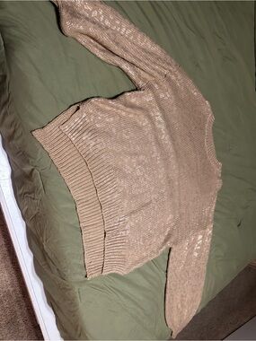 Andthewhy Neutral Knit Crewneck Sweater - Tan